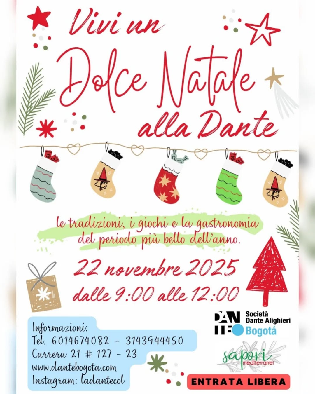 Ven y celebra con nosotros esta festividad, una navidad a la italiana... Te esperamos