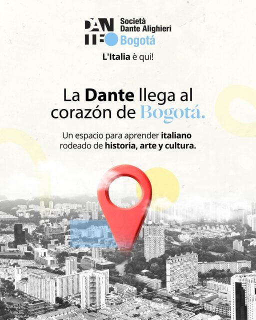 ¡Cada vez más cerca de ti!
Abrimos Dante in Centro, nuestra segunda sede en Bogotá para vivir el italiano también desde el centro de la ciudad.

📍 Conoce la nueva sede en el Colegio María Auxiliadora (Cra. 13 # 30-99). 
✍️ Inscríbete y asegura tu cupo