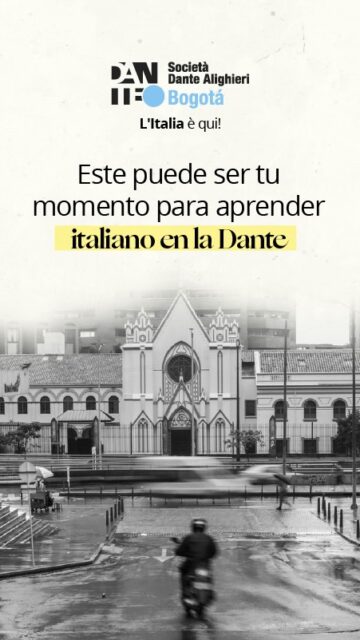 Ser parte de la Dante es aprender el idioma desde la cultura y la comunidad. Si tú también quieres que el italiano te lleve más lejos, este es el primer paso.

📅 Inicio de cursos: 16 de febrero
⏱️Horarios: 6:00 pm a 8:10 pm
📱Contáctanos al 314 394 4450
🔗Inscripciones abiertas
📍Cupos disponibles en sede Dante in Centro (Cra. 13 #30-99, Bogotá)

No lo dejes para después. Inscríbete hoy. 🔥

#italiano #bogotá #aprendeitaliano #últimoscupos