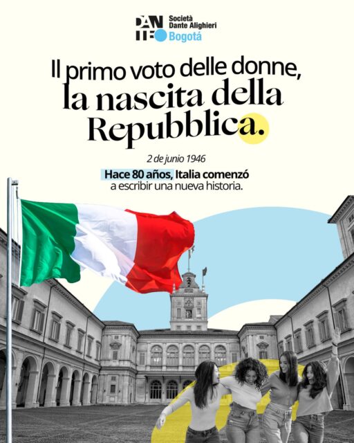 🇮🇹 Hoy celebramos la Festa della Repubblica, una fecha que transformó la historia de Italia.

El 2 de junio de 1946, millones de italianos acudieron a las urnas para decidir el futuro de su país. Fue también una jornada histórica porque, por primera vez, las mujeres participaron en una votación nacional, convirtiéndose en protagonistas del nacimiento de la República Italiana.

A 80 años de este acontecimiento, recordamos el valor de la participación, la democracia y los derechos que ayudaron a construir la Italia moderna.

Buona Festa della Repubblica! ❤️🤍💚

#festadellarepubblicaitaliana🇮🇹 #2giugno #italia #republicaitaliana #culturaitaliana