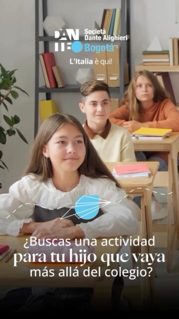 ¿Buscas una actividad para tu hijo que vaya más allá del colegio? 🇮🇹

Aprender italiano puede ser una forma de descubrir una nueva cultura, desarrollar habilidades de comunicación y disfrutar aprendiendo algo diferente.

Este septiembre, tu hijo puede comenzar o continuar su camino en italiano con clases los sábados, en un espacio pensado para aprender de manera dinámica y cercana.

📅 Inicio: 19 de septiembre
🕐 Sábados: 8:00 a. m. – 11:15 a. m.
📚 Modalidades: presencial y virtual, para que elijas la opción que mejor se adapte a ti.
📝 Inscripciones hasta el 17 de septiembre.

📲 Más información e inscripciones al whatsapp (+57) 314 394 4450

#sedebogotá #italianoparaniños #aprendeitaliano #cursosdeitaliano #culturaitaliana